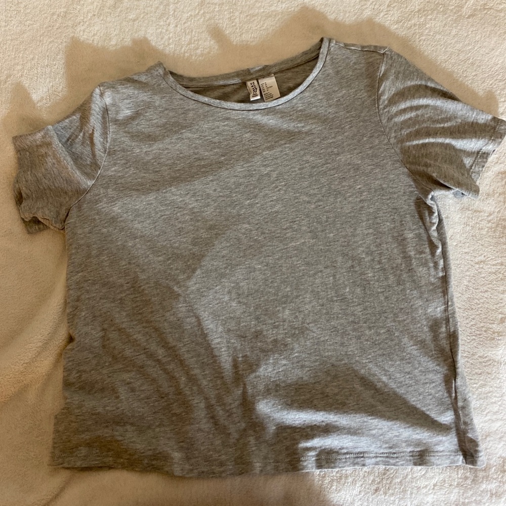 Divided H&M Basics Cropped T-Shirt